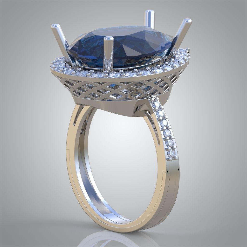 Diamond ring 0558 3D printable model11 3D print model_1