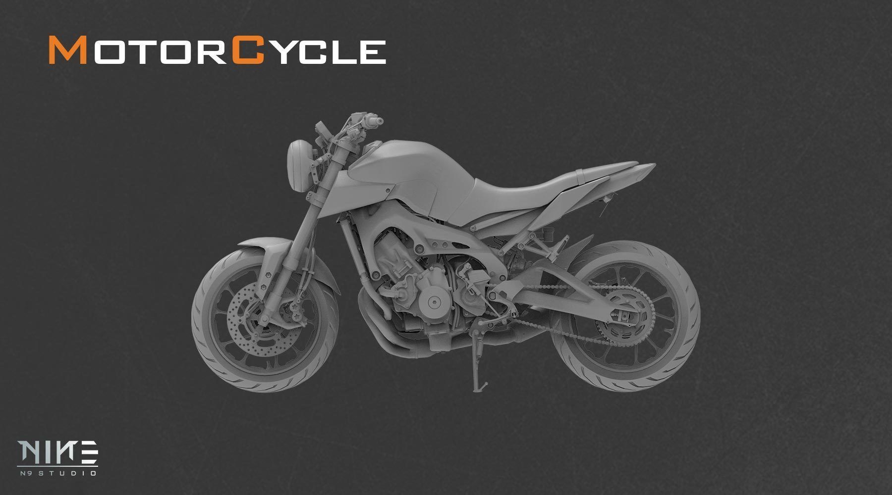 5 Motorcycle 3D model_8
