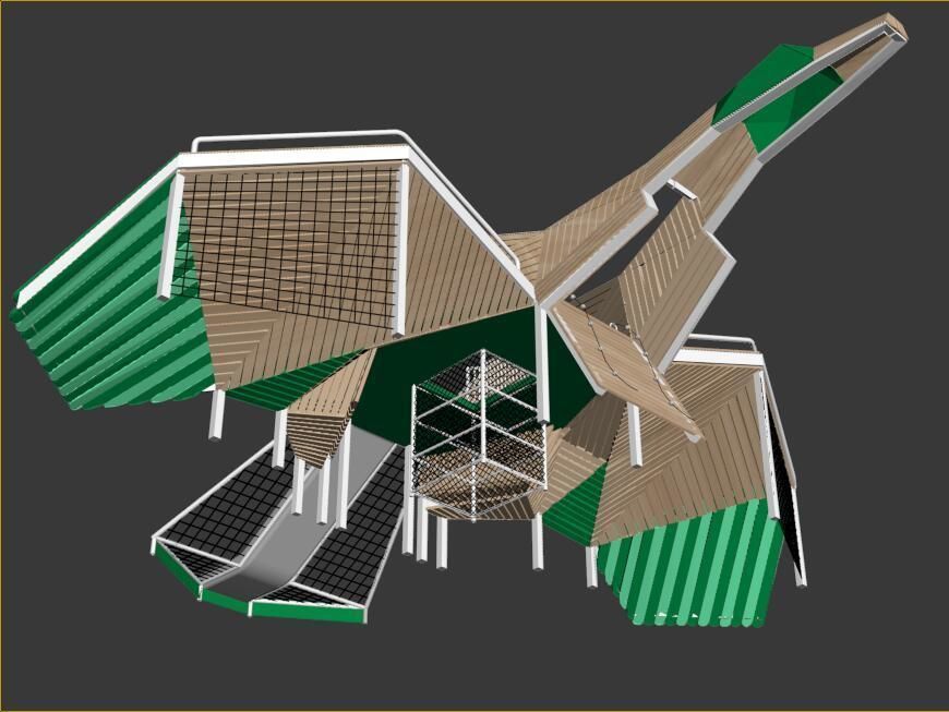 Peace Dove playground 3D model_2