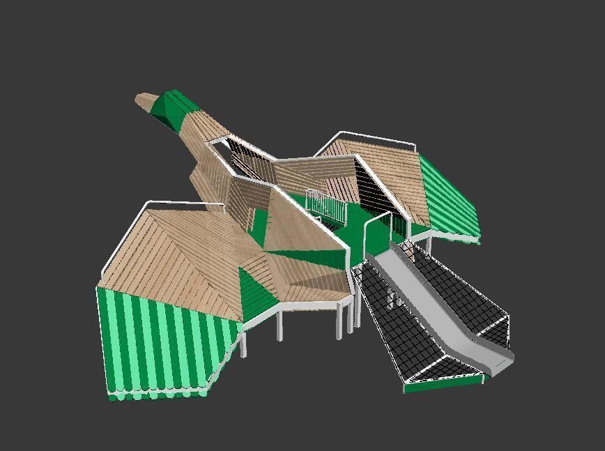 Peace Dove playground 3D model_4