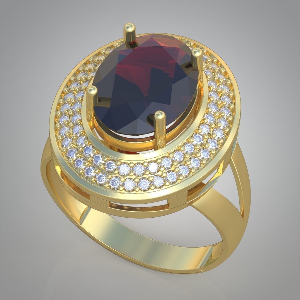Diamond ring 0559 3D printable model10- 3D print model_2