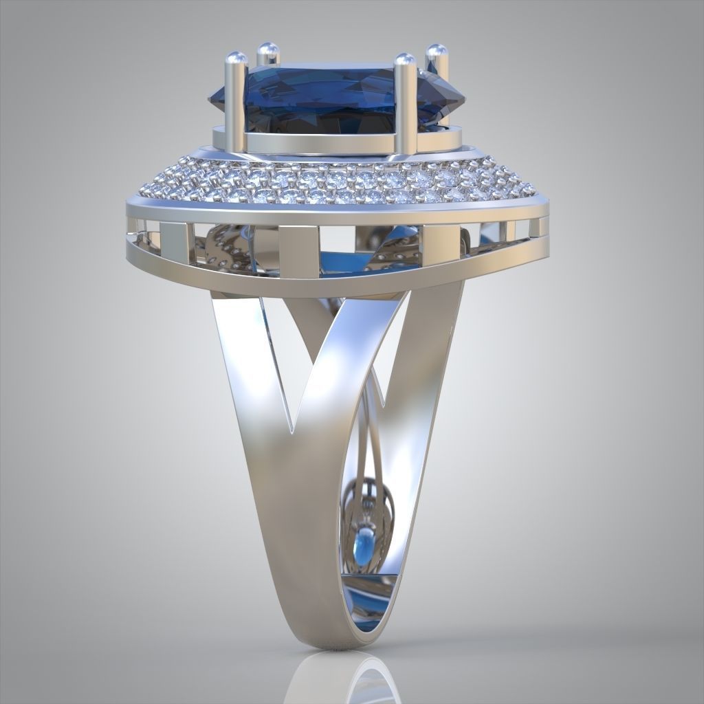 Diamond ring 0559 3D printable model10- 3D print model_7