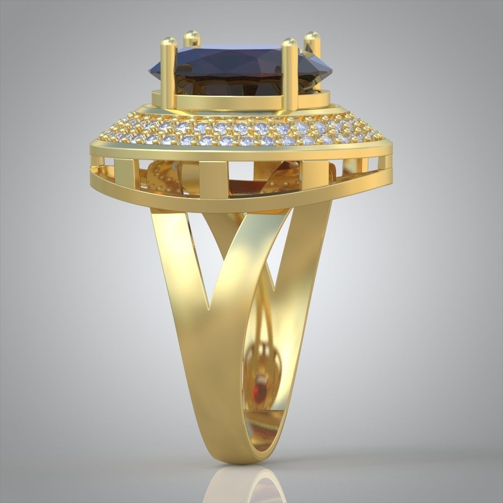 Diamond ring 0559 3D printable model10- 3D print model_6