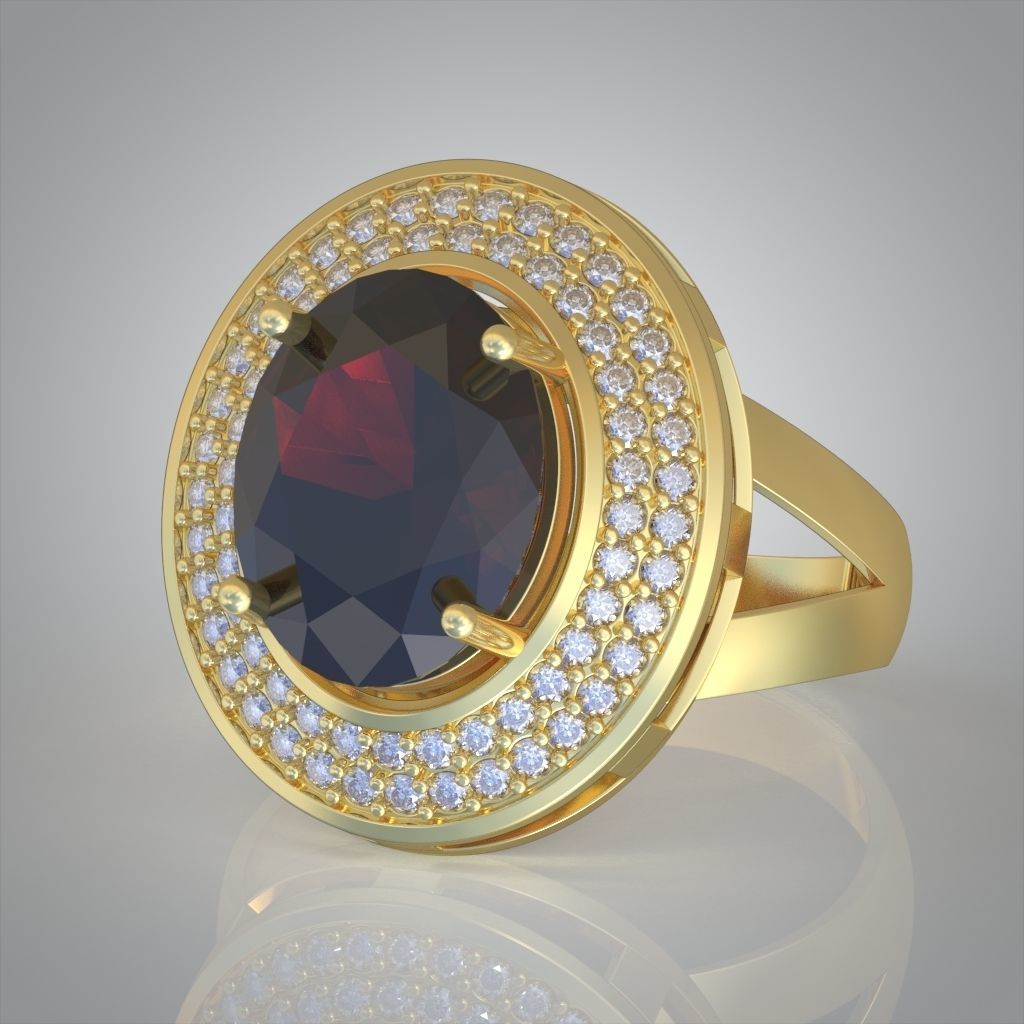 Diamond ring 0559 3D printable model10- 3D print model_1