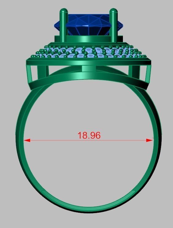 Diamond ring 0559 3D printable model10- 3D print model_13