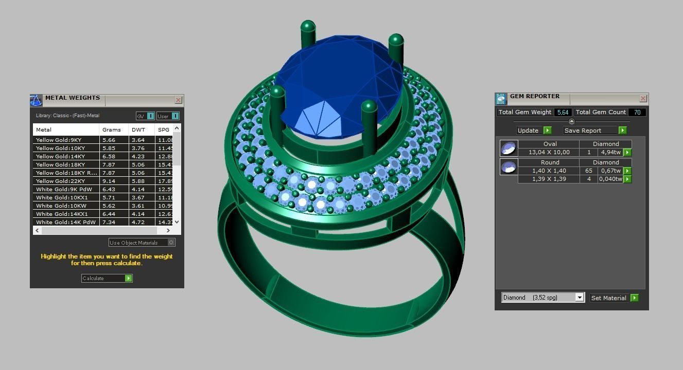 Diamond ring 0559 3D printable model10- 3D print model_12