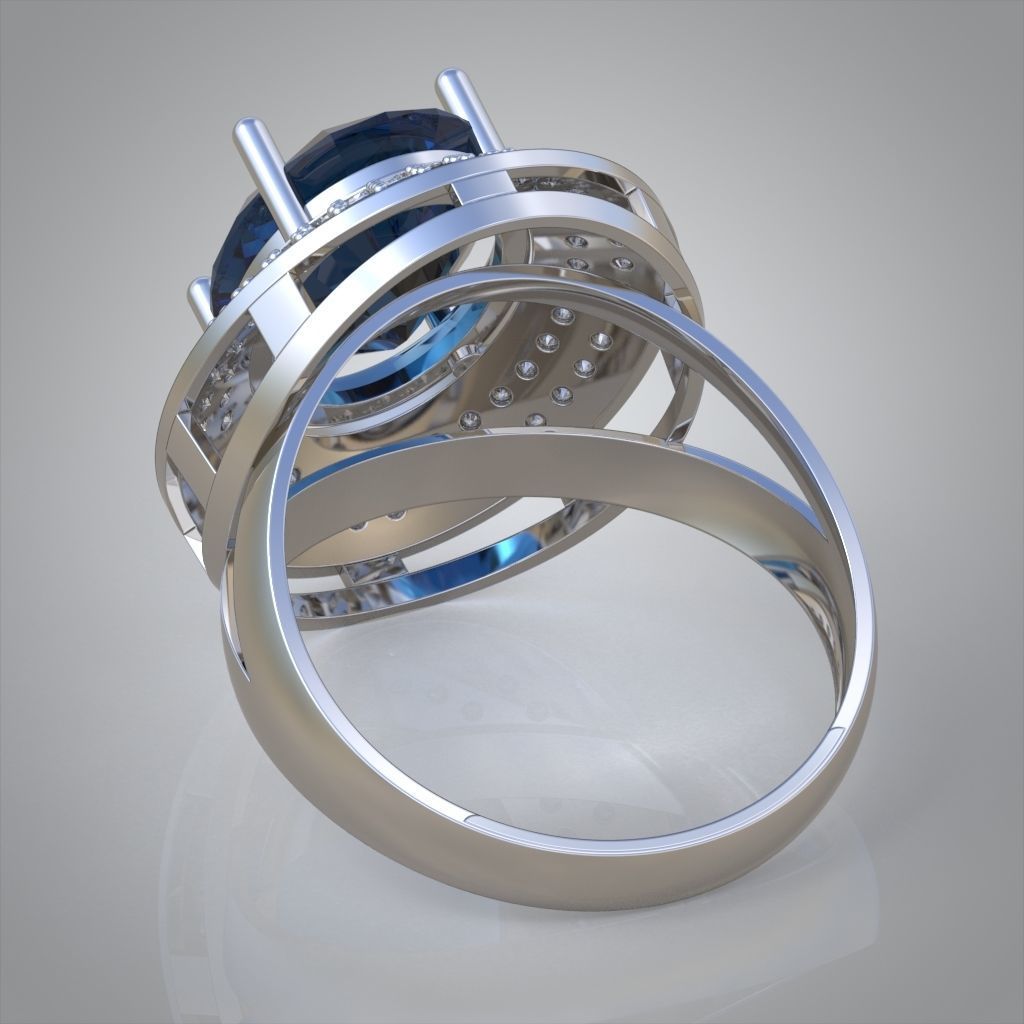 Diamond ring 0559 3D printable model10- 3D print model_10