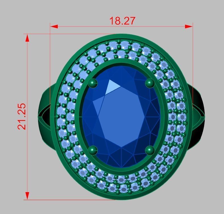 Diamond ring 0559 3D printable model10- 3D print model_16