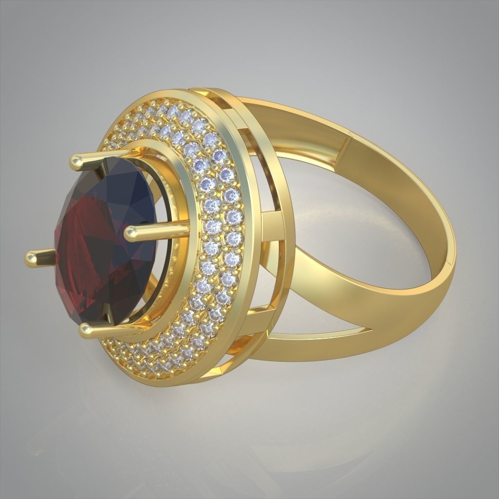 Diamond ring 0559 3D printable model10- 3D print model_8