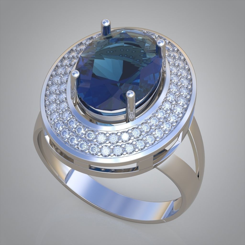 Diamond ring 0559 3D printable model10- 3D print model_5