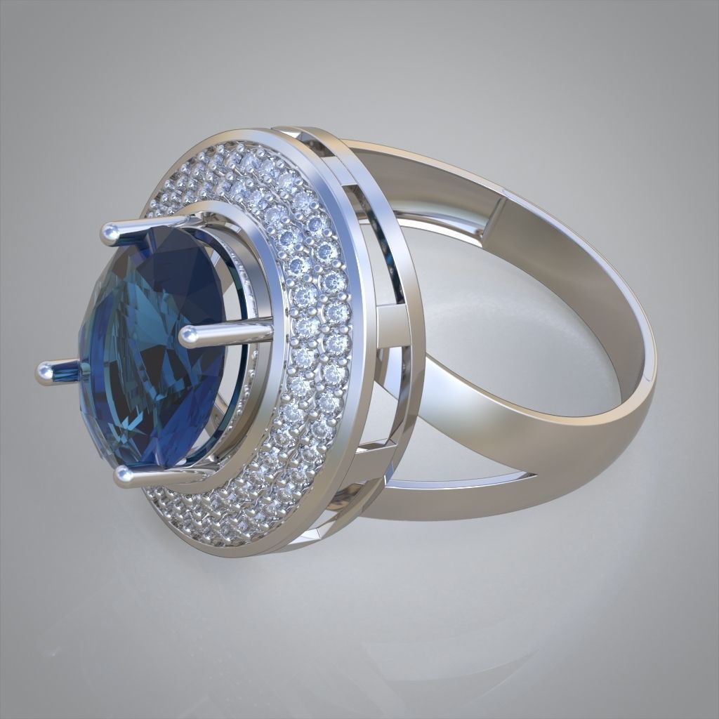 Diamond ring 0559 3D printable model10- 3D print model_9