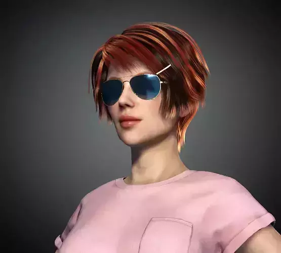 Miss Horny Rigged 3D Model