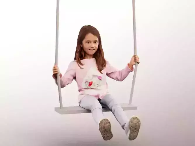 Leonie 12340 - Young Girl On Swing