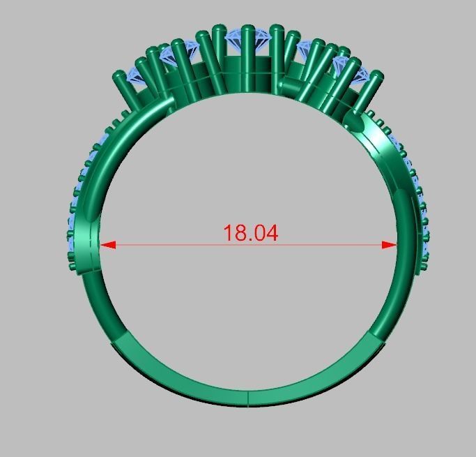 Diamond ring 0561 3D printable model10 3D print model_13