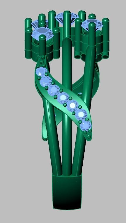 Diamond ring 0561 3D printable model10 3D print model_14