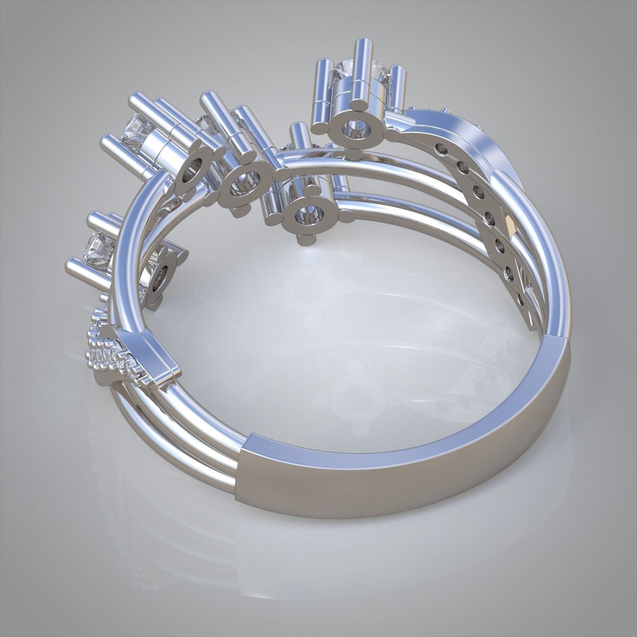Diamond ring 0561 3D printable model10 3D print model_10