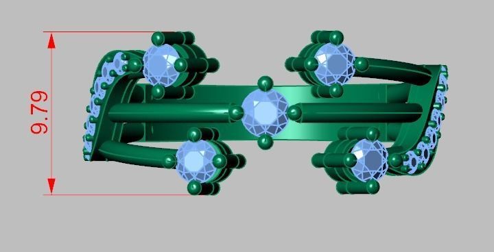 Diamond ring 0561 3D printable model10 3D print model_15
