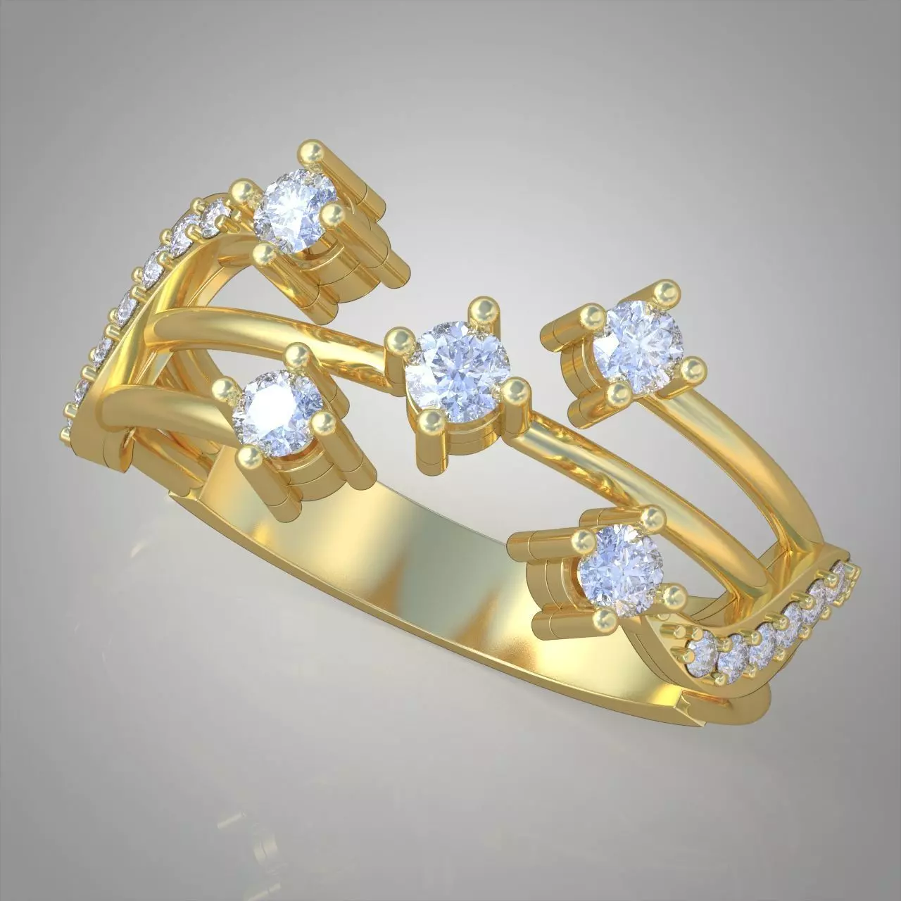 Diamond ring 0561 3D printable model10 3D print model_0