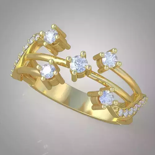Diamond ring 0561 3D printable model10