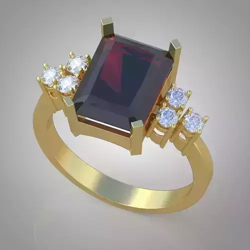 Diamond ring 0564 3D printable model