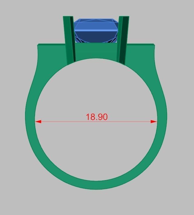 Diamond ring 0565 3D printable model 3D print model_12