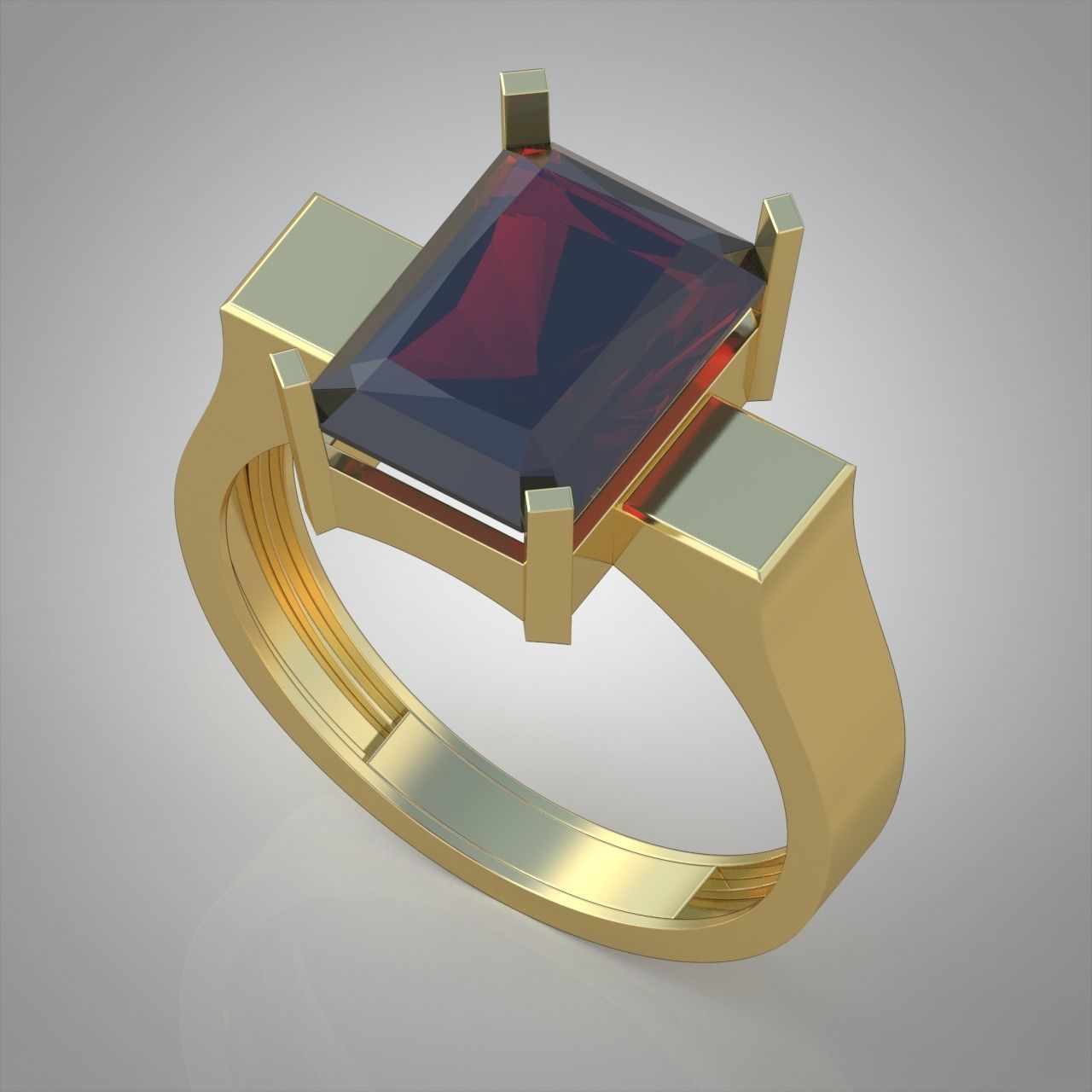 Diamond ring 0565 3D printable model 3D print model_1