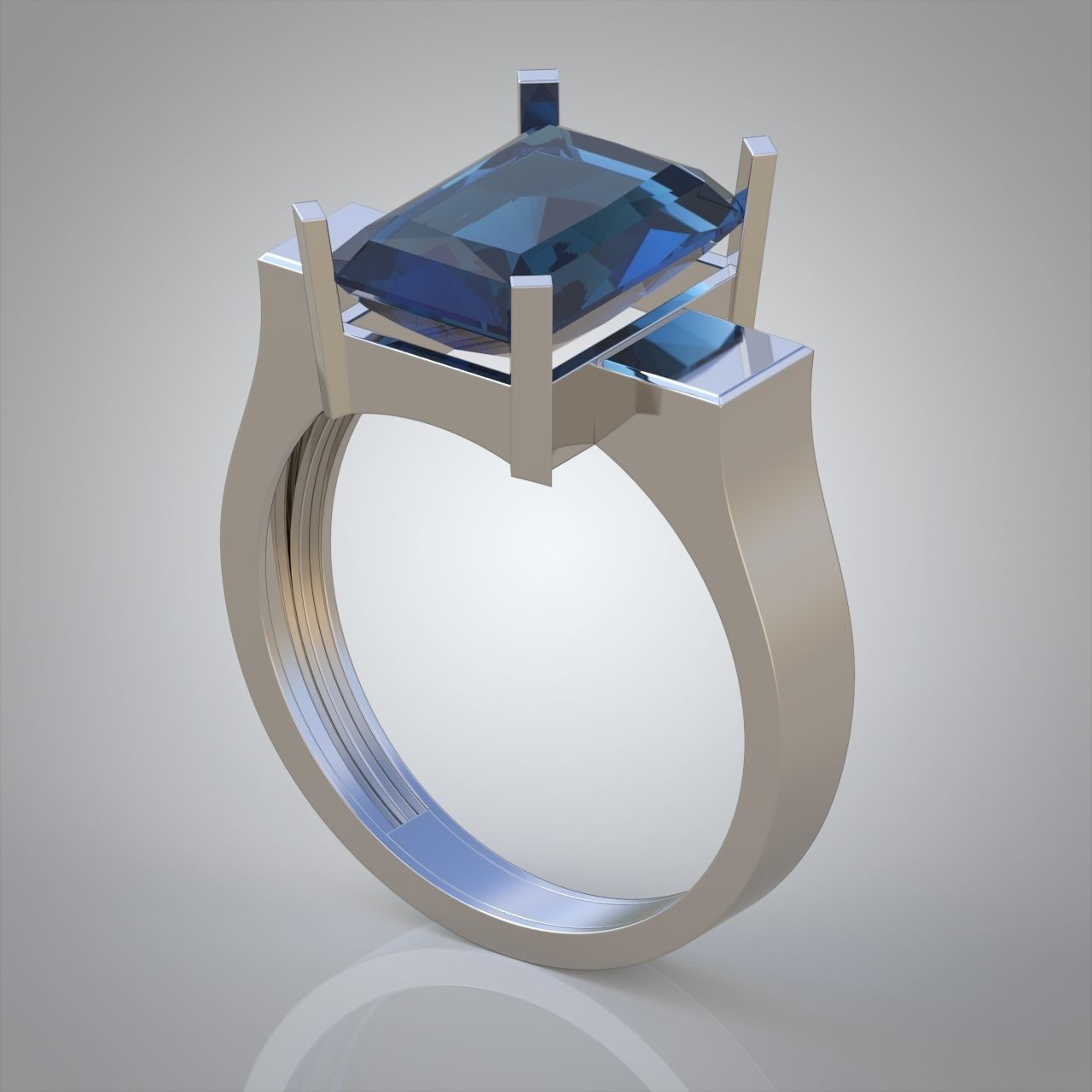 Diamond ring 0565 3D printable model 3D print model_2