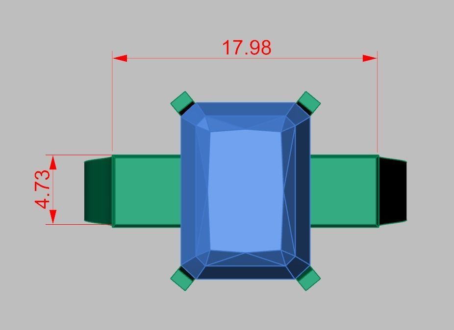 Diamond ring 0565 3D printable model 3D print model_14