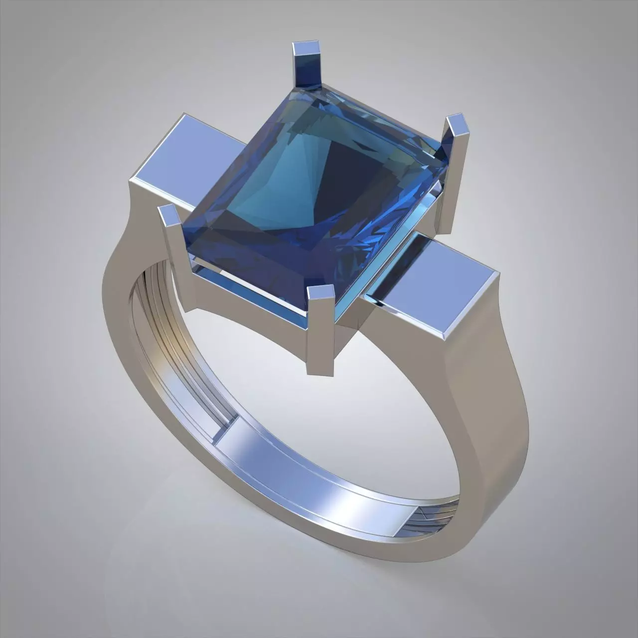 Diamond ring 0565 3D printable model 3D print model_0
