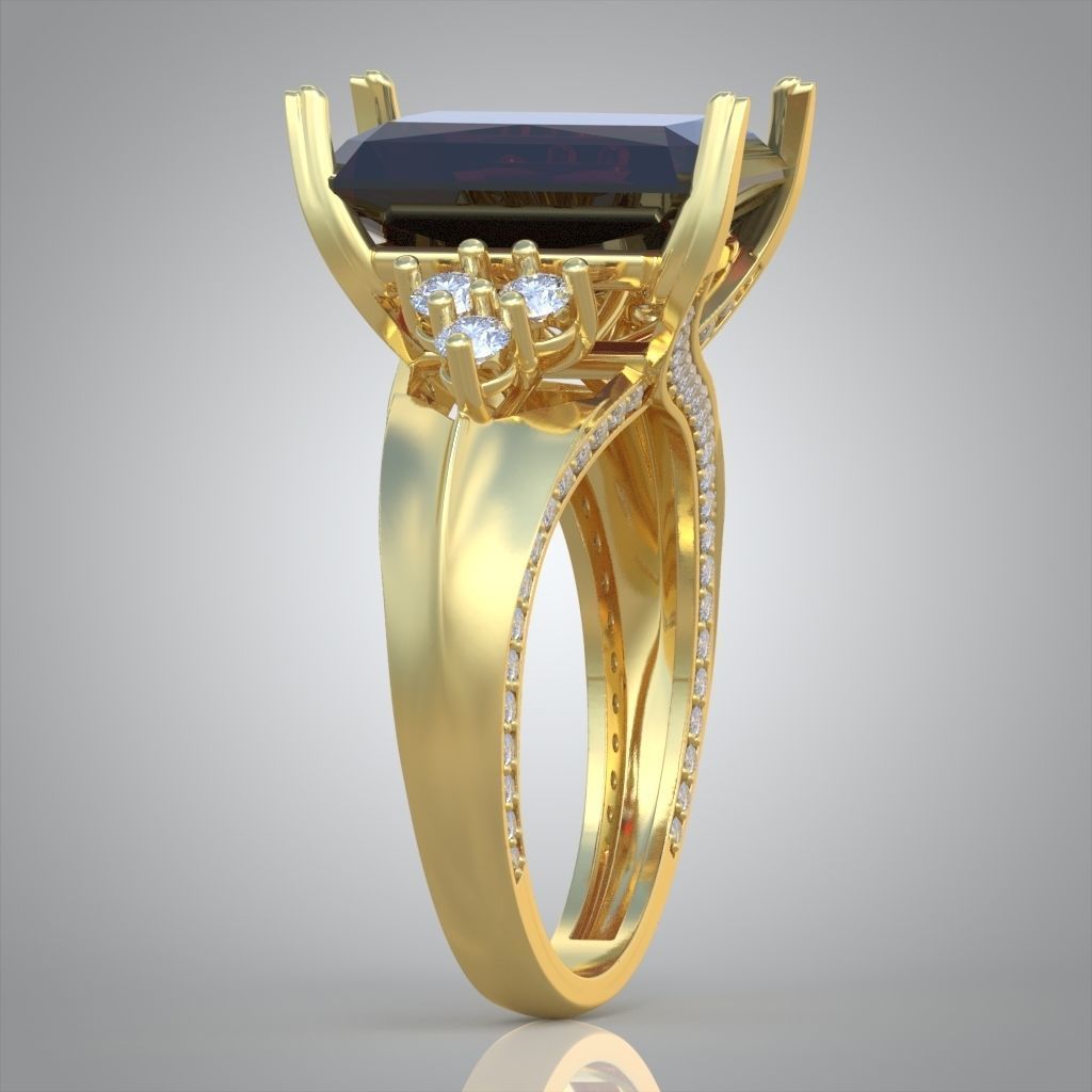 Diamond ring 0566 3D printable model11- 3D print model_6