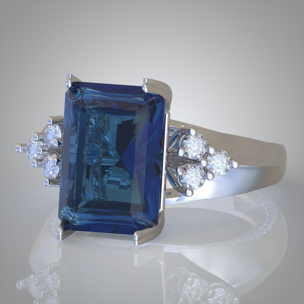 Diamond ring 0566 3D printable model11- 3D print model_8