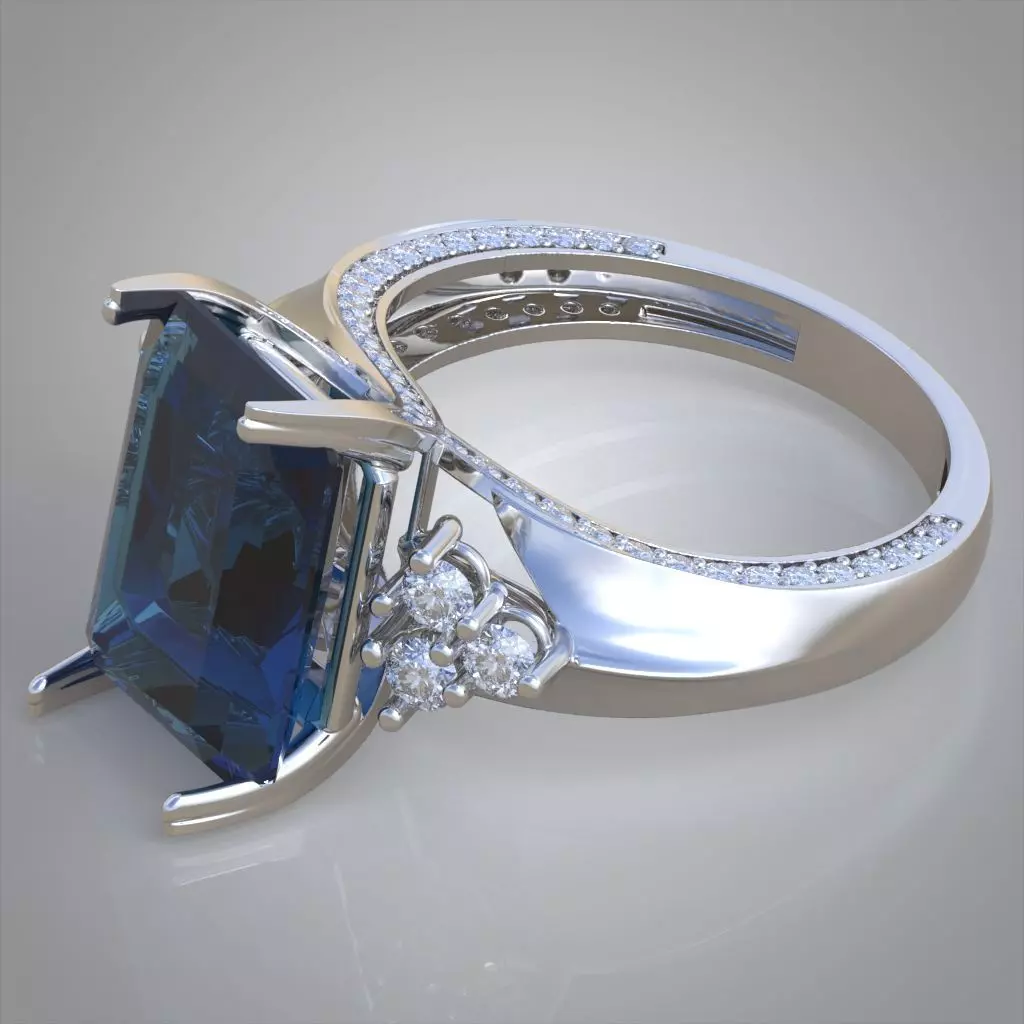 Diamond ring 0566 3D printable model11- 3D print model_0