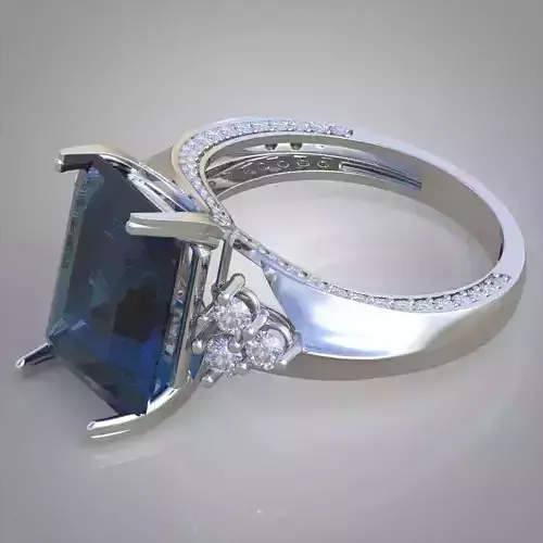 Diamond ring 0566 3D printable model11-
