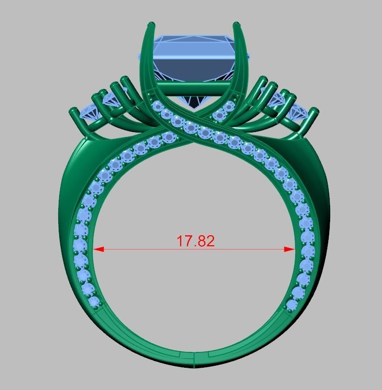 Diamond ring 0566 3D printable model11- 3D print model_13