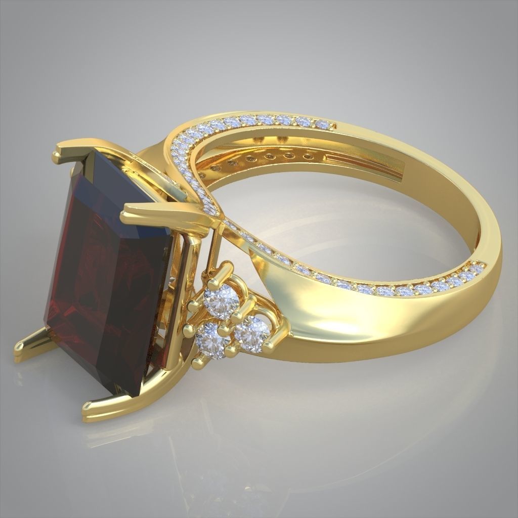 Diamond ring 0566 3D printable model11- 3D print model_1