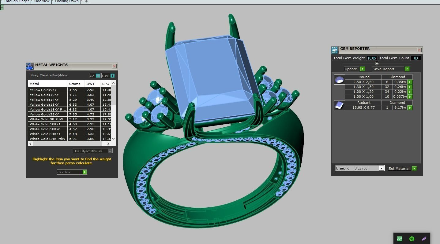 Diamond ring 0566 3D printable model11- 3D print model_12