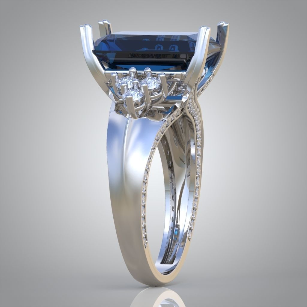 Diamond ring 0566 3D printable model11- 3D print model_7