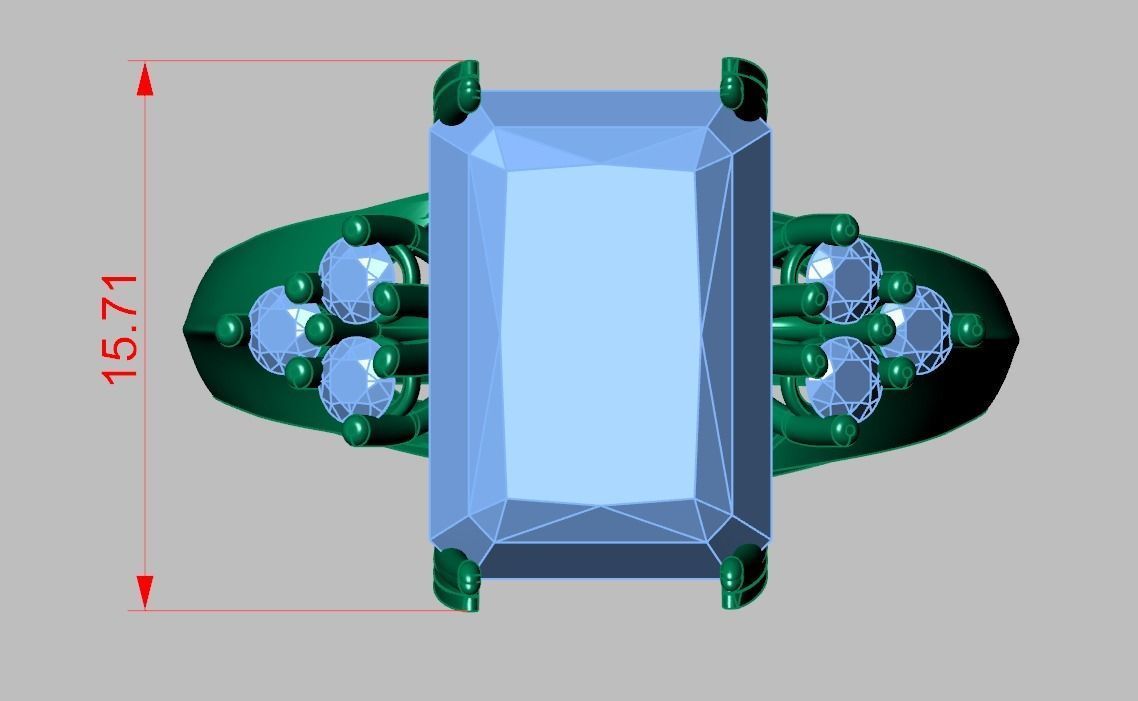 Diamond ring 0566 3D printable model11- 3D print model_15
