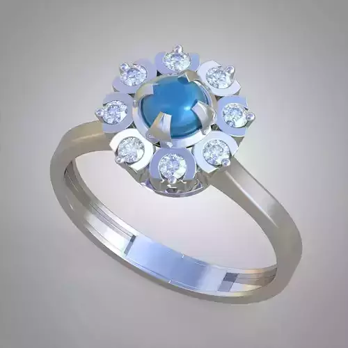 Diamond ring 0567 3D printable model10