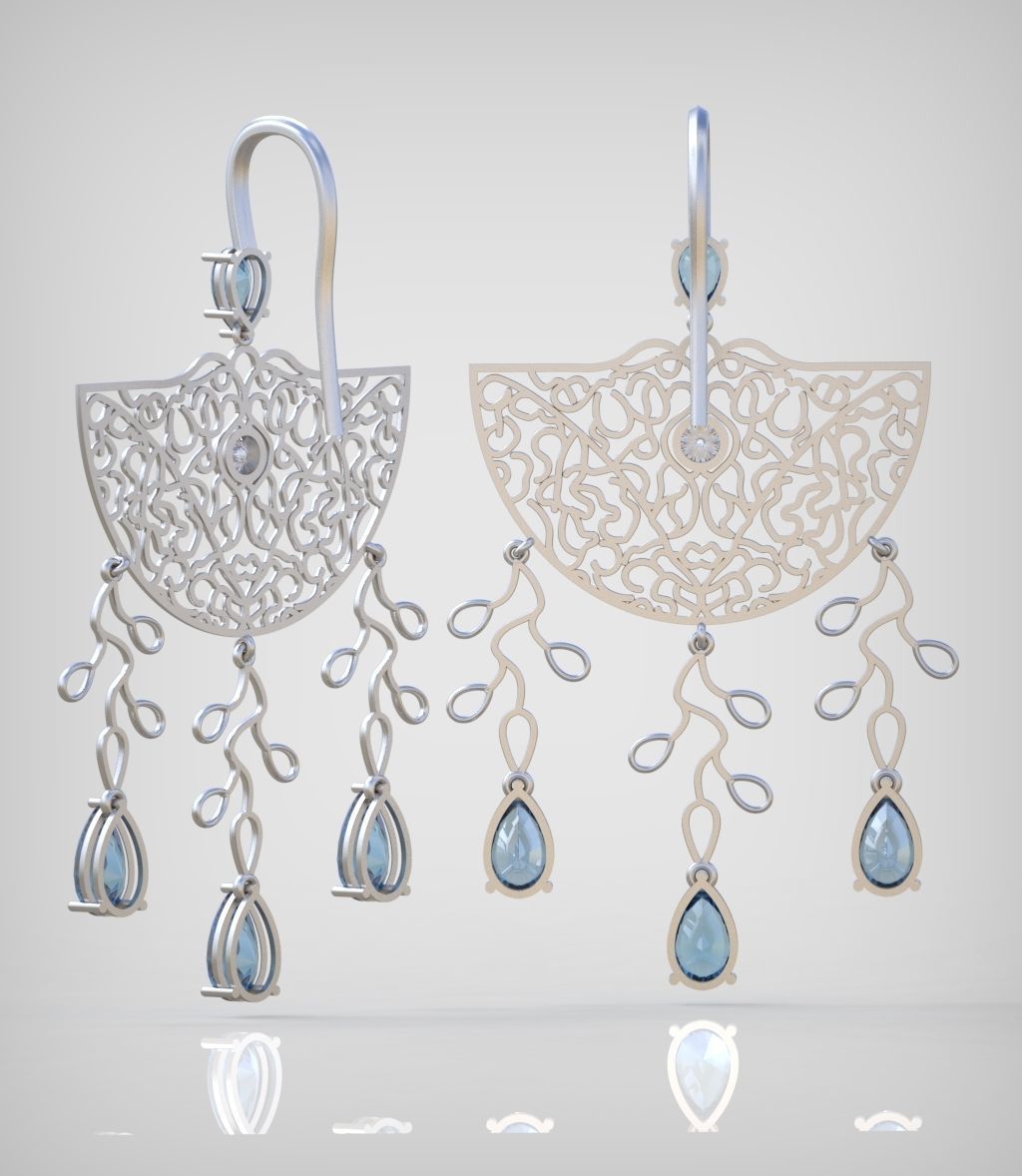 Earring model 0320 3D printable model9 3D print model_6