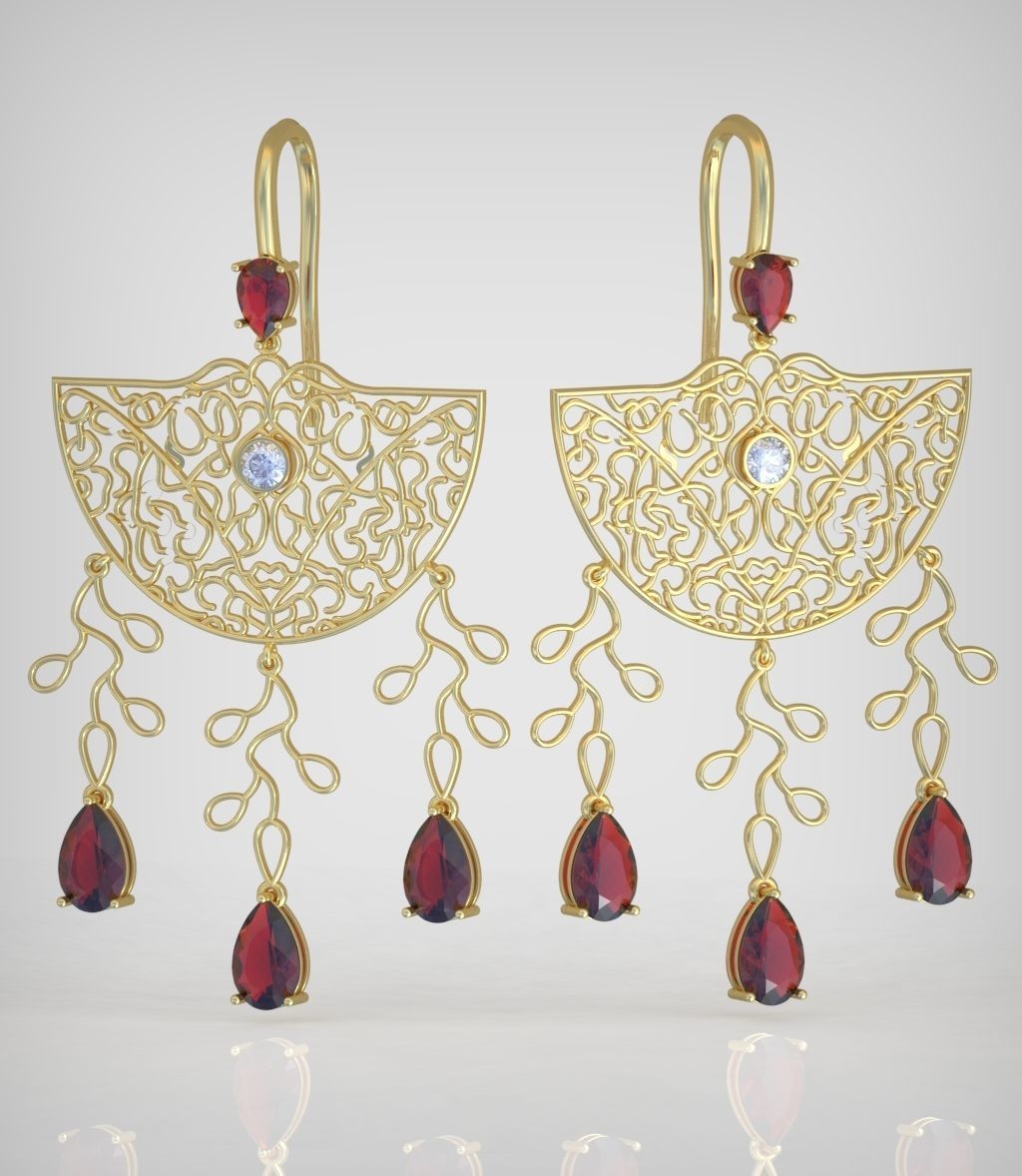 Earring model 0320 3D printable model9 3D print model_3