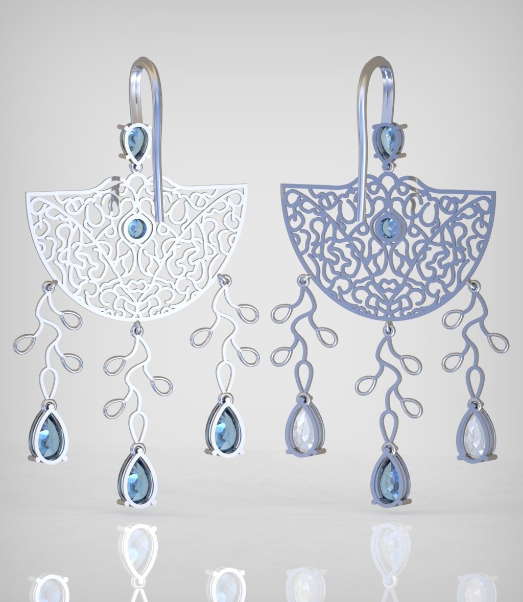 Earring model 0320 3D printable model9 3D print model_9