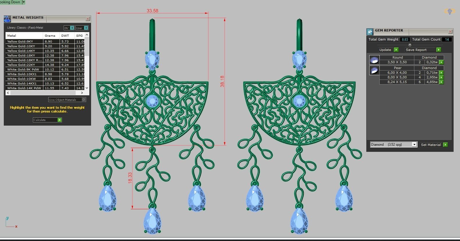 Earring model 0320 3D printable model9 3D print model_14