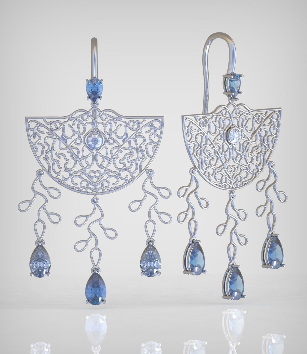 Earring model 0320 3D printable model9 3D print model_5