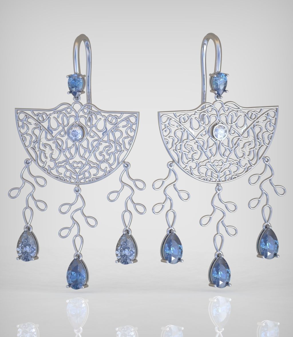 Earring model 0320 3D printable model9 3D print model_2