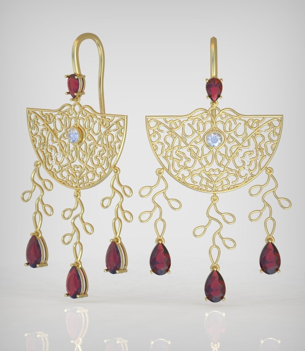 Earring model 0320 3D printable model9 3D print model_1