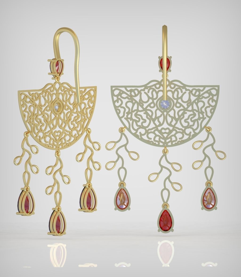 Earring model 0320 3D printable model9 3D print model_7