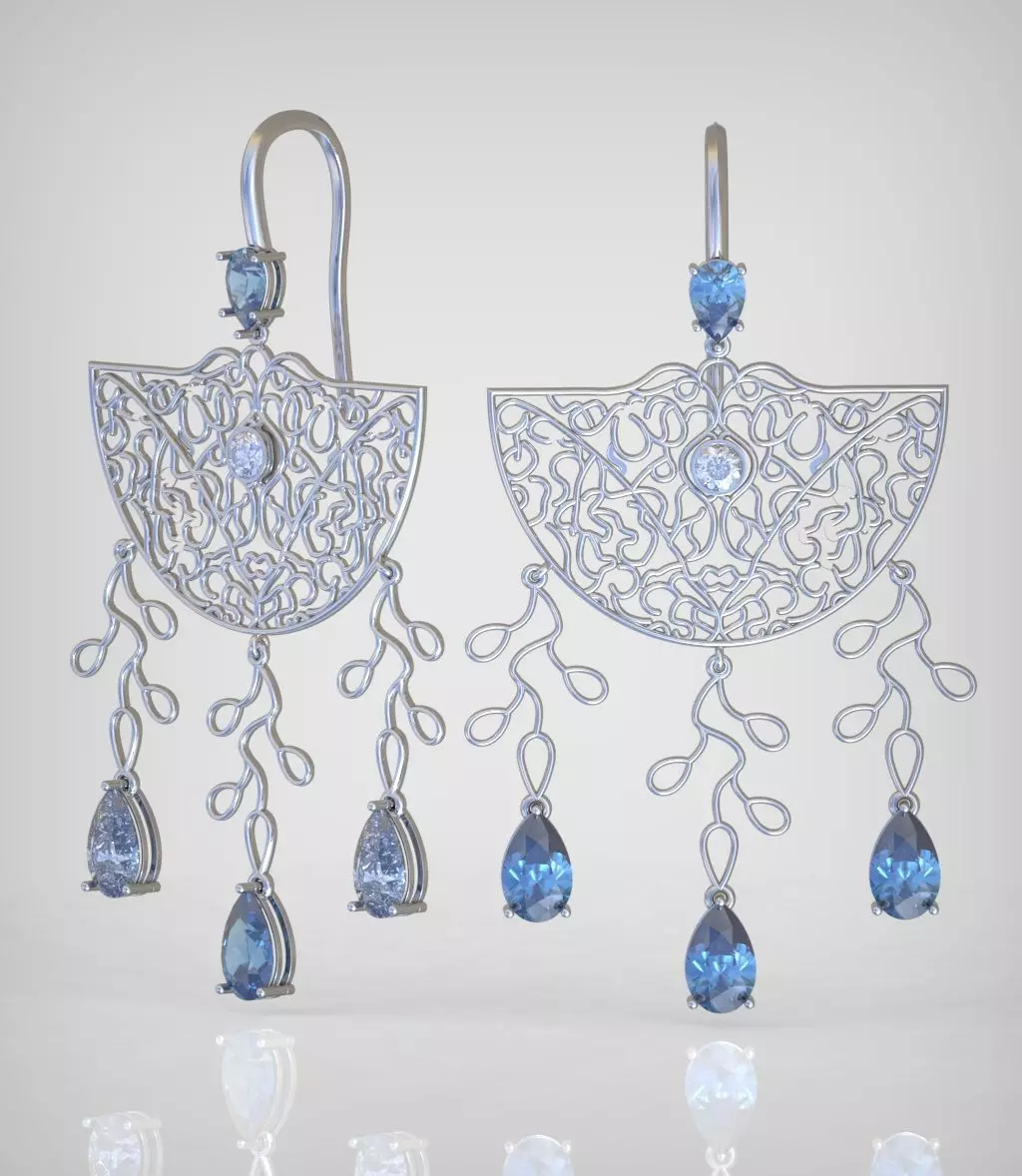 Earring model 0320 3D printable model9 3D print model_0