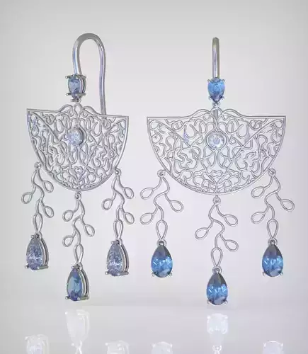 Earring model 0320 3D printable model9