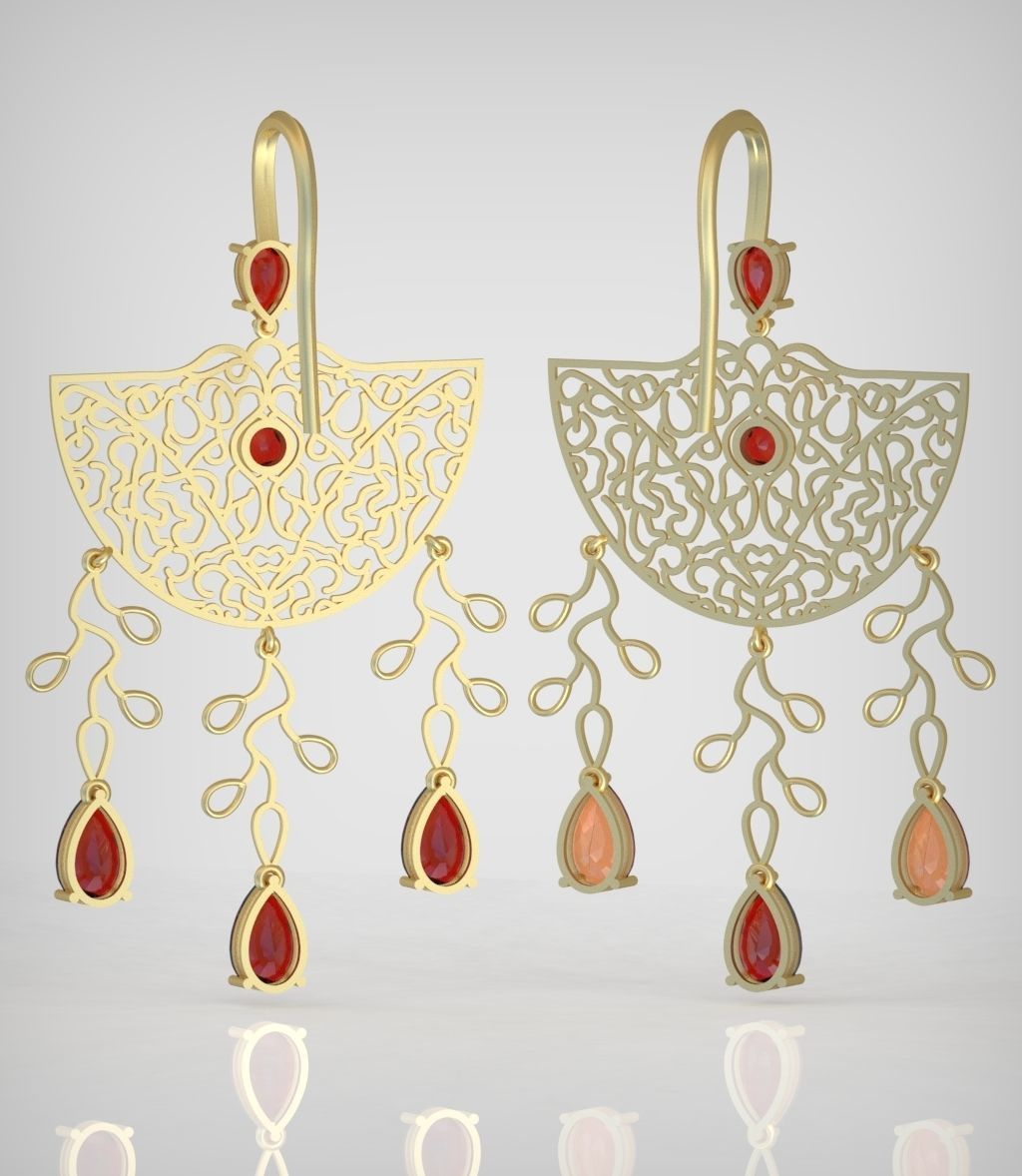 Earring model 0320 3D printable model9 3D print model_8